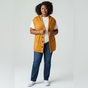 SHEIN‎ Mustard Buttoned Vest